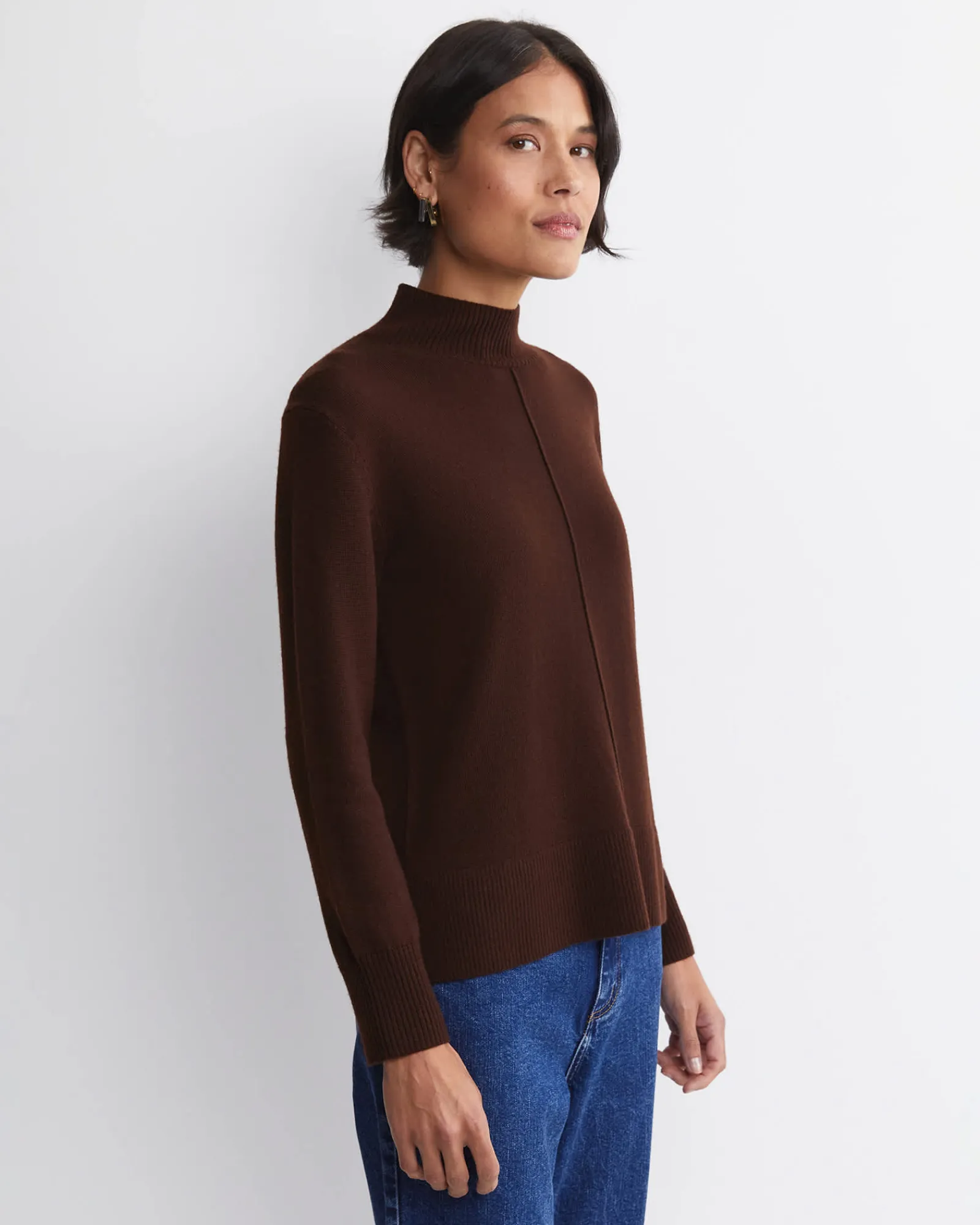 Discount Sportscraft Cass Wool Sweater in Chocolate