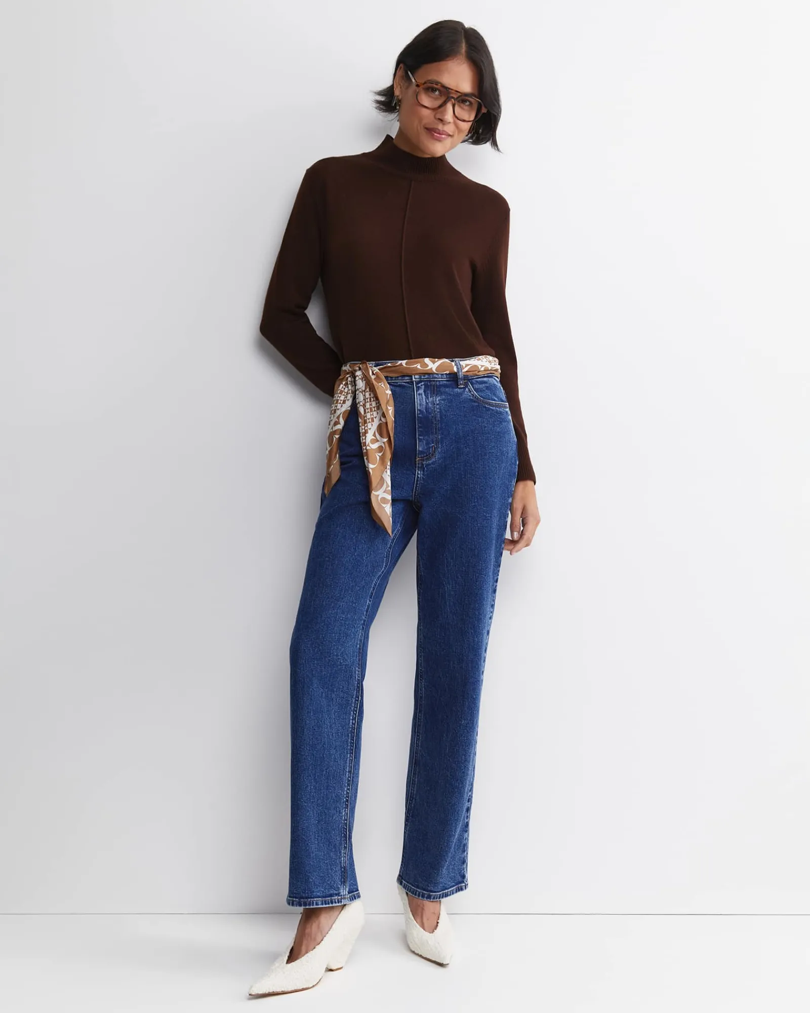 Discount Sportscraft Cass Wool Sweater in Chocolate