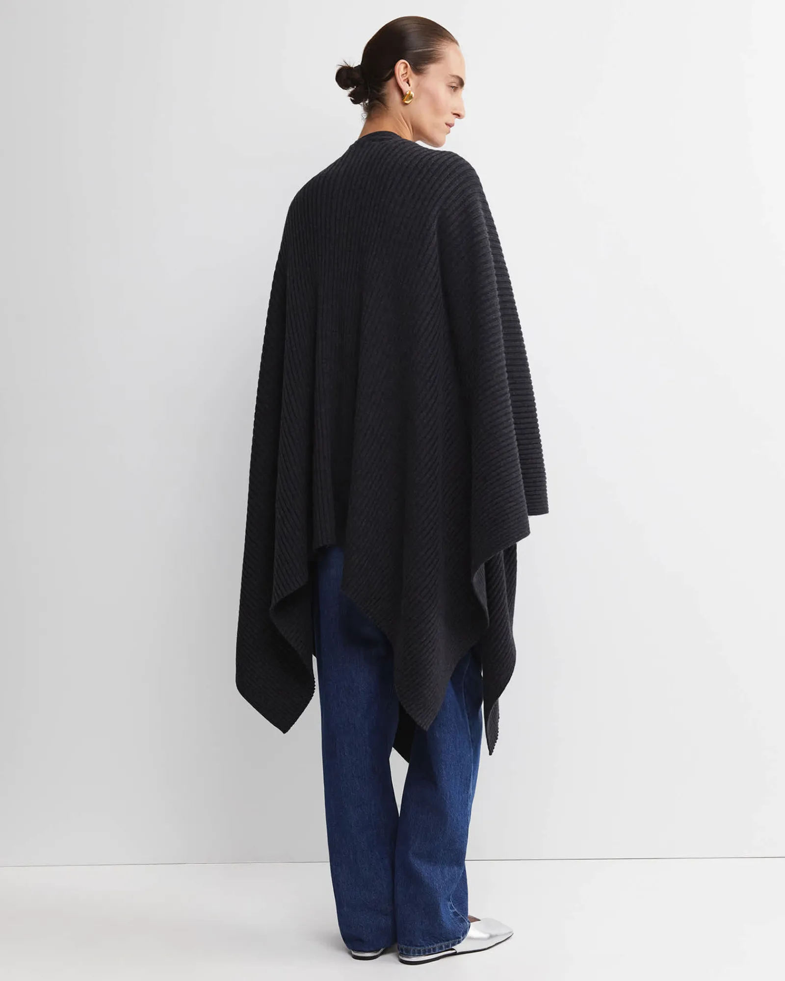 Online Sportscraft Cassie Knit Poncho in Black