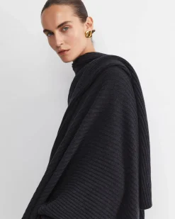 Online Sportscraft Cassie Knit Poncho in Black