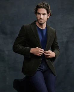 Fashion Sportscraft Caulfield Cord Blazer in Khaki