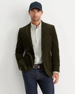 Fashion Sportscraft Caulfield Cord Blazer in Khaki