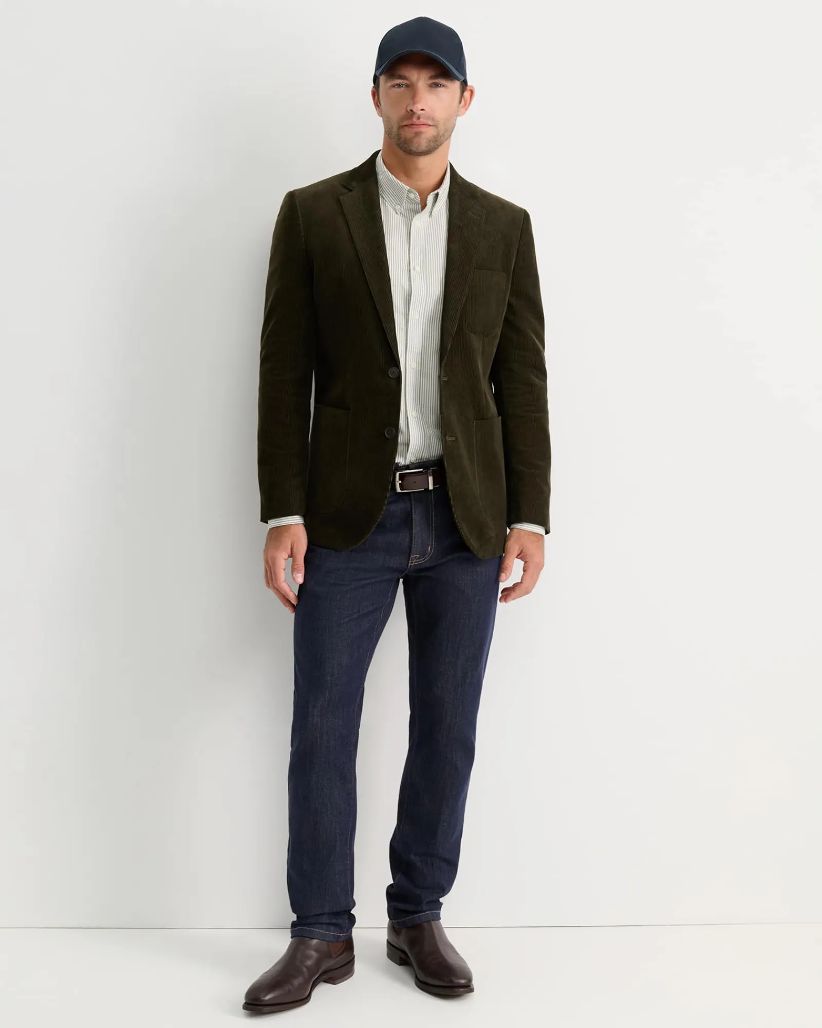 Fashion Sportscraft Caulfield Cord Blazer in Khaki