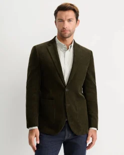 Fashion Sportscraft Caulfield Cord Blazer in Khaki