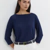 Sale Sportscraft Cecile Linen Top in Navy