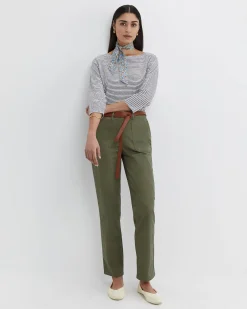 Outlet Sportscraft Cecile Linen Top in Whitenavy White/navy