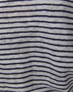 Outlet Sportscraft Cecile Linen Top in Whitenavy White/navy