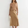 Hot Sportscraft Charlotte Bias Slip Skirt in Latte