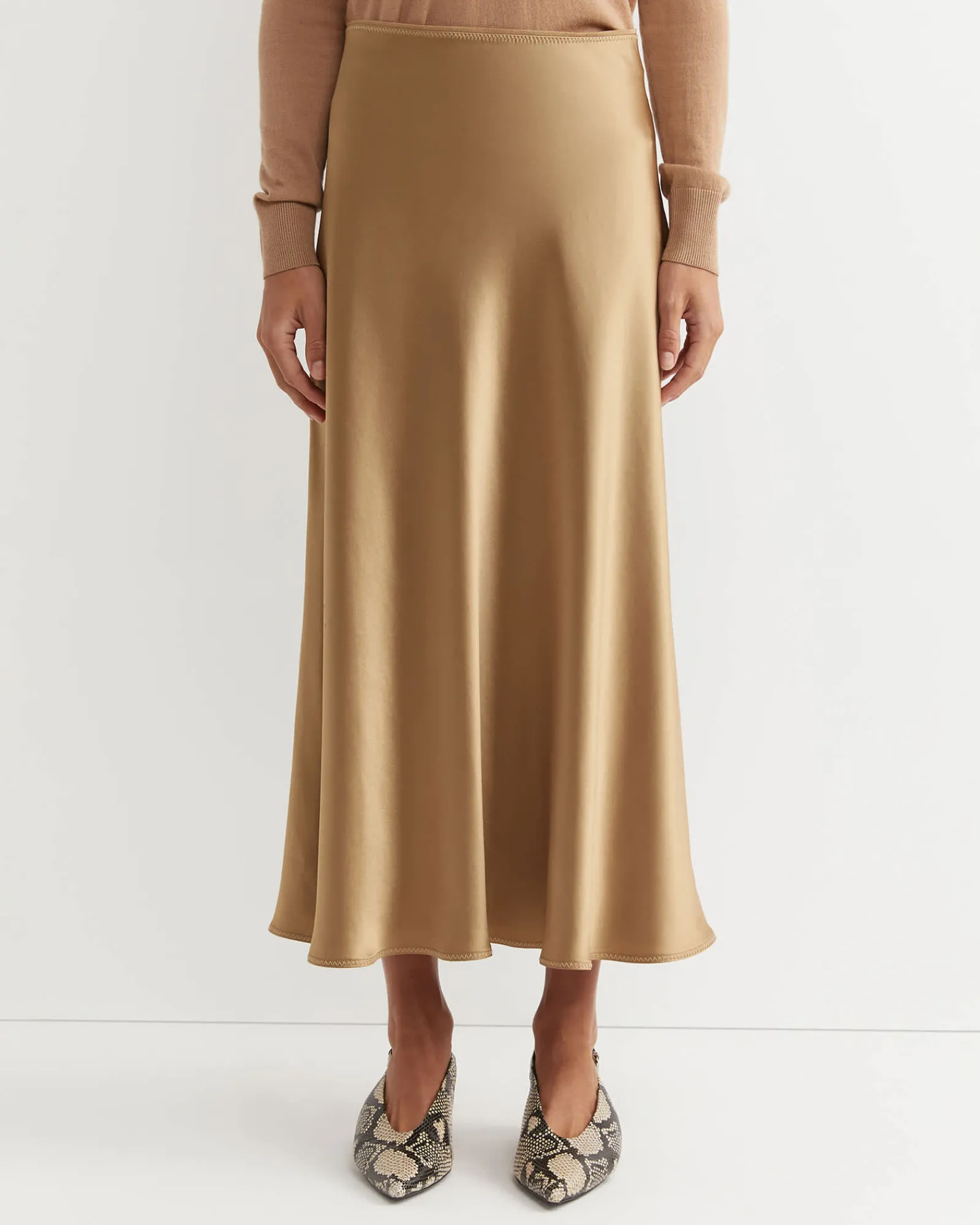 Hot Sportscraft Charlotte Bias Slip Skirt in Latte