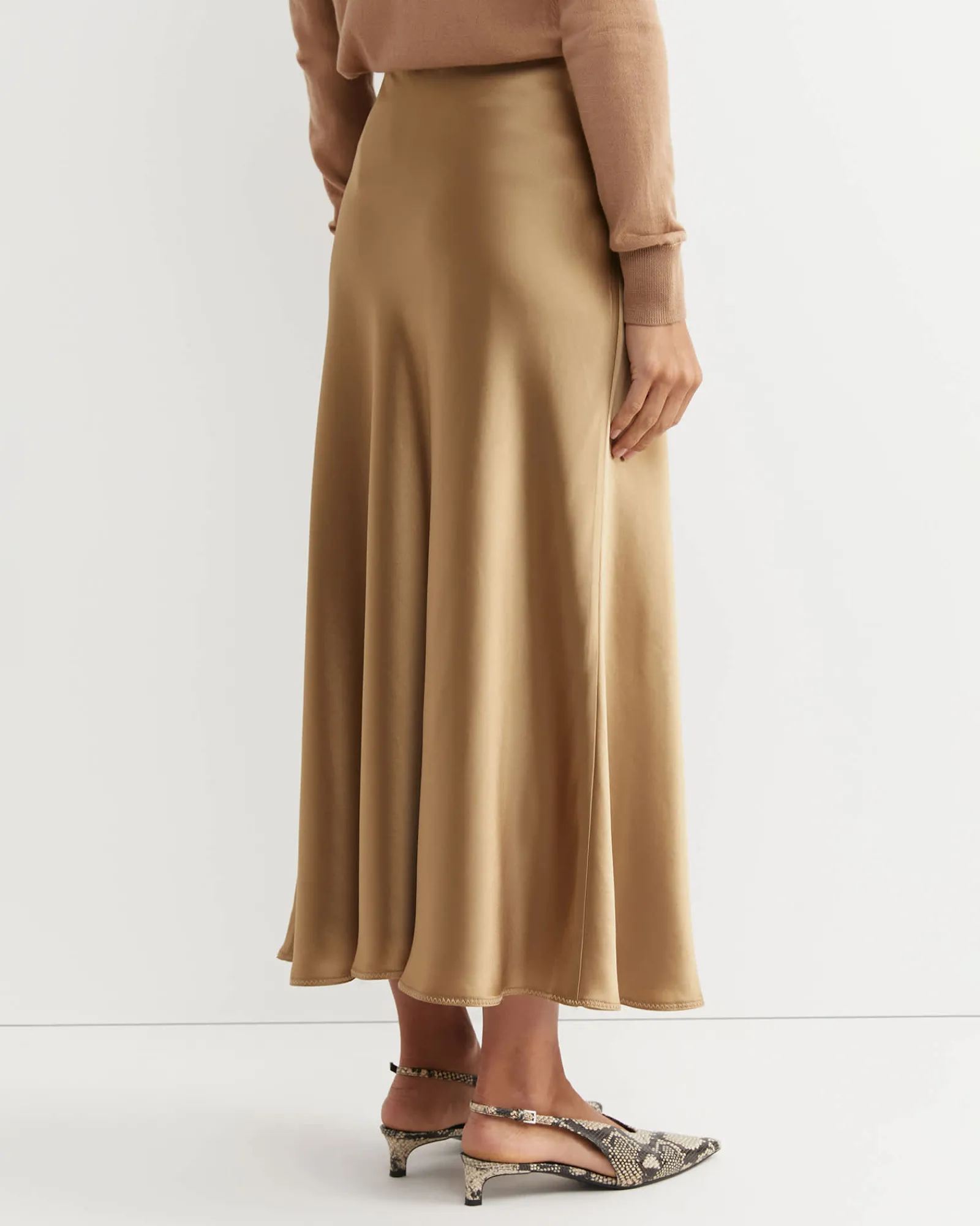 Hot Sportscraft Charlotte Bias Slip Skirt in Latte