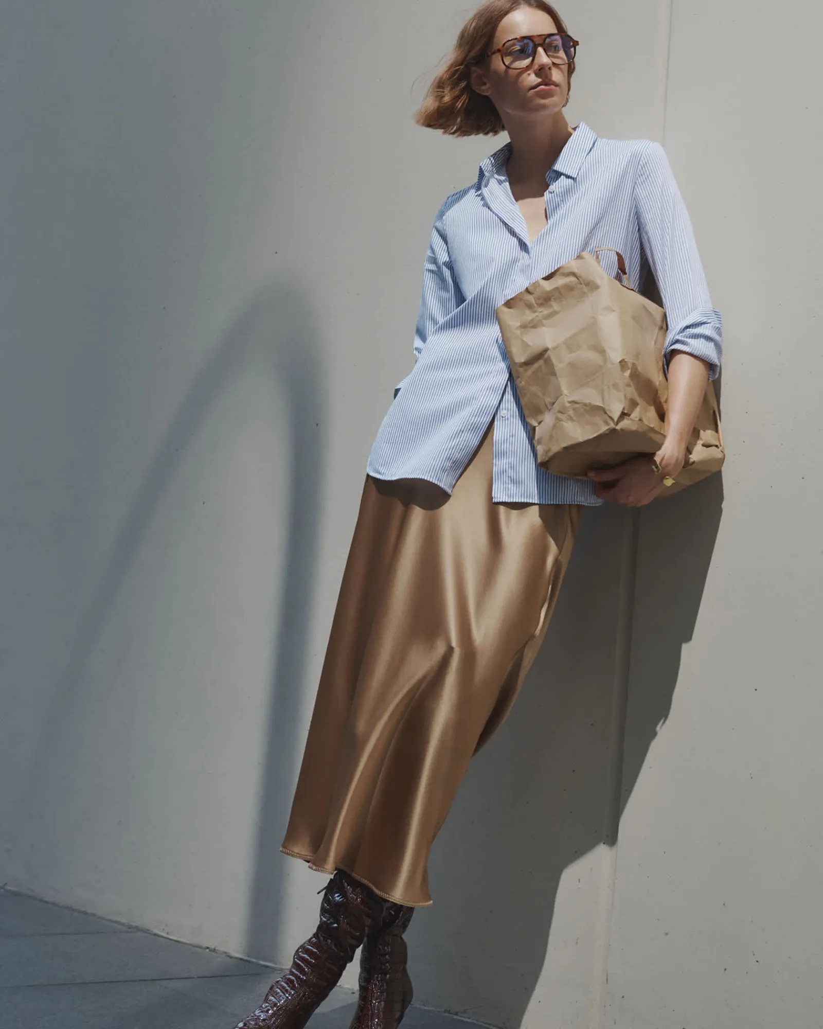 Hot Sportscraft Charlotte Bias Slip Skirt in Latte