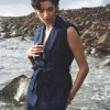 Clearance Sportscraft Chiara Check Vest in Navy