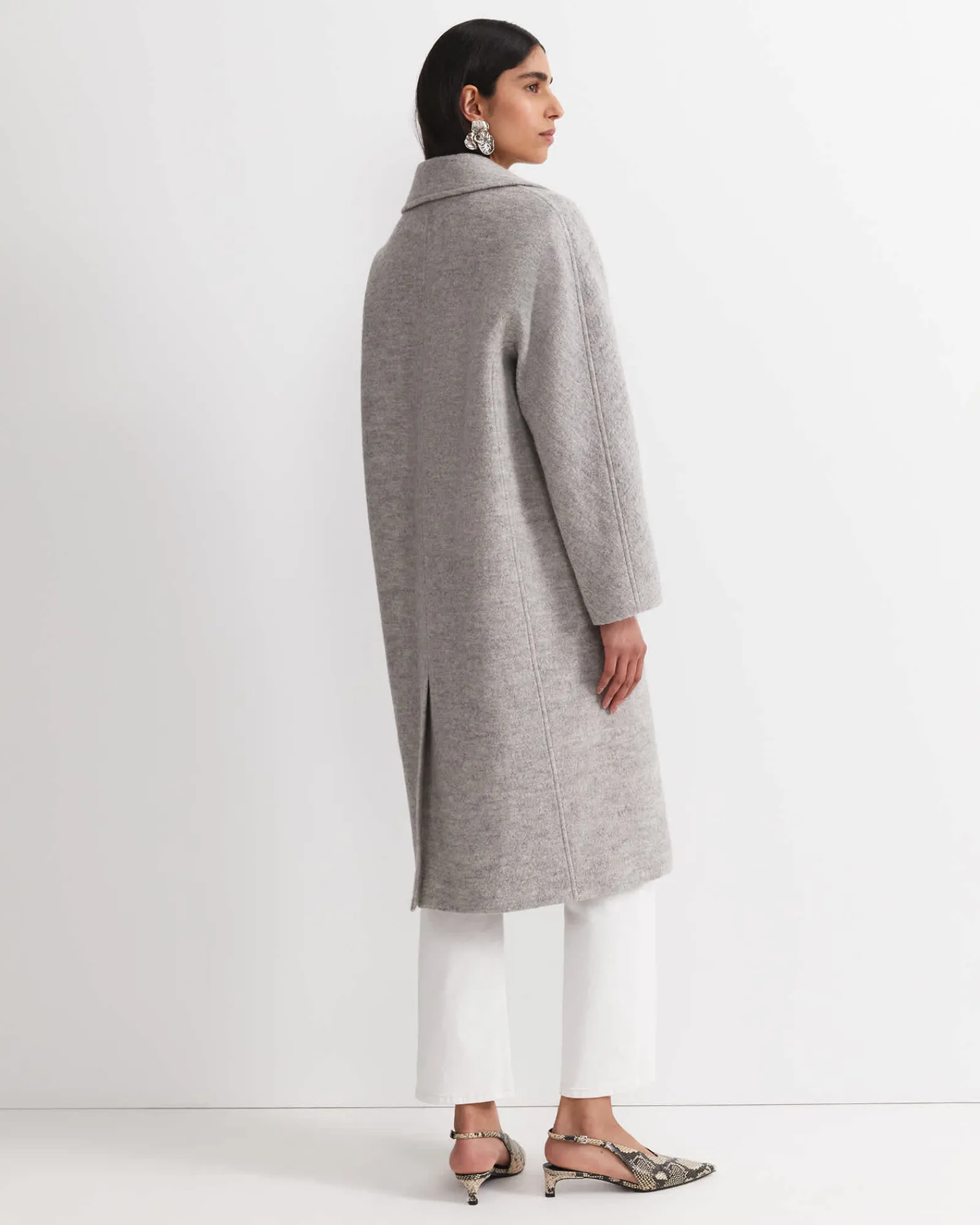 Best Sportscraft Chloe Wool Blend Boucle Coat in Grey