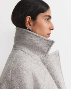 Best Sportscraft Chloe Wool Blend Boucle Coat in Grey