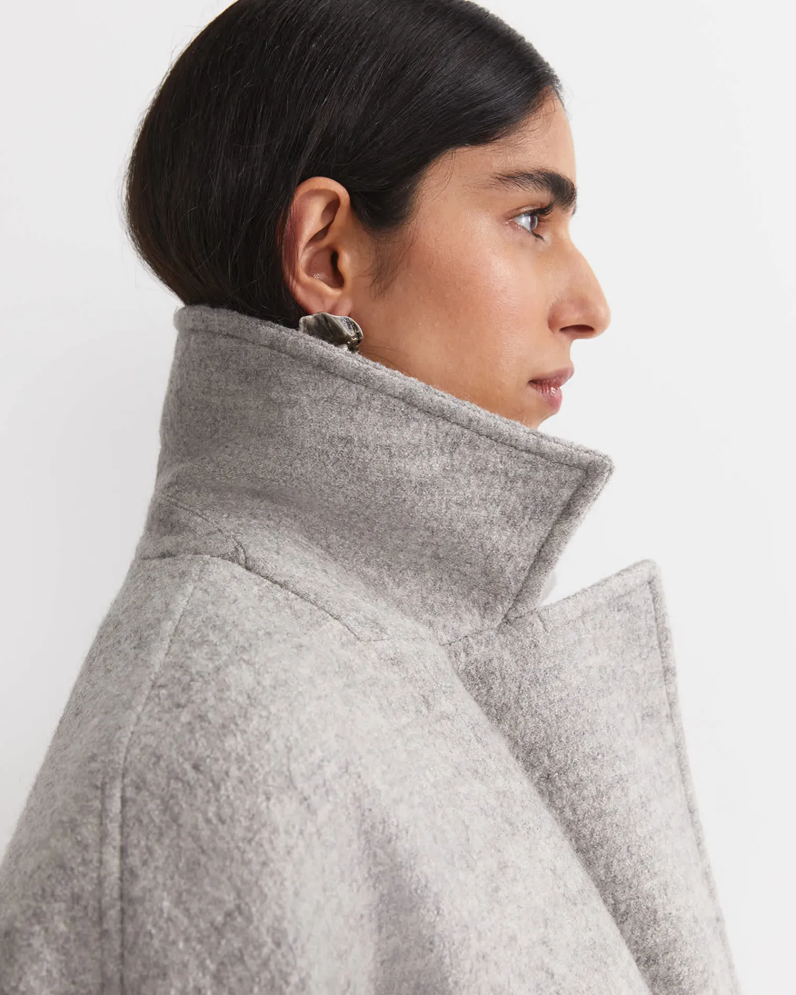 Best Sportscraft Chloe Wool Blend Boucle Coat in Grey