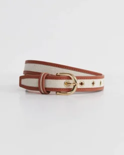 Fashion Sportscraft Claire Canvas Belt in Natural