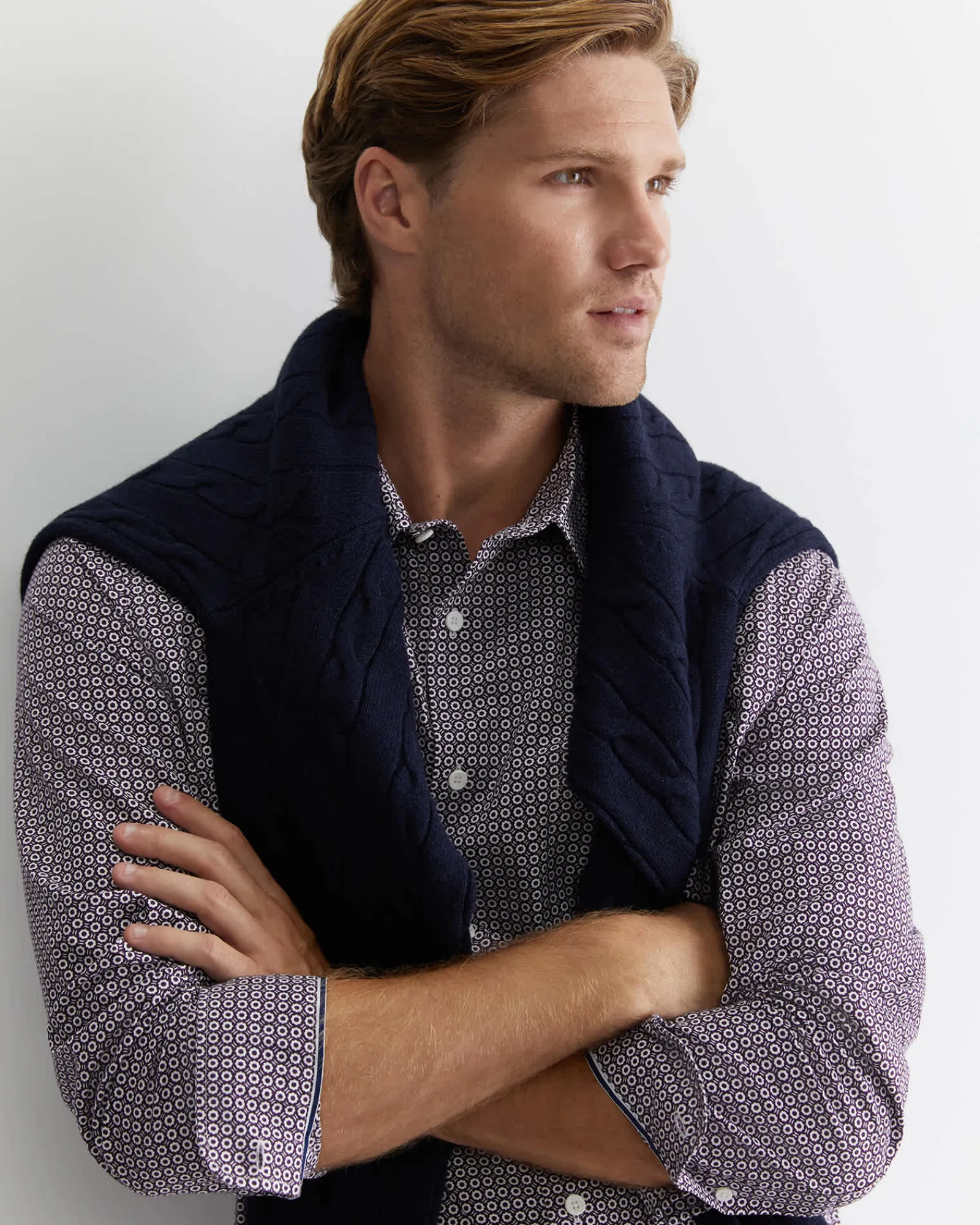 Fashion Sportscraft Claremont Print Shirt in Lilac