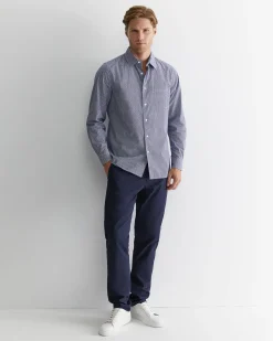 Discount Sportscraft Claremont Print Shirt in Ball Point Blue BallPointBlue