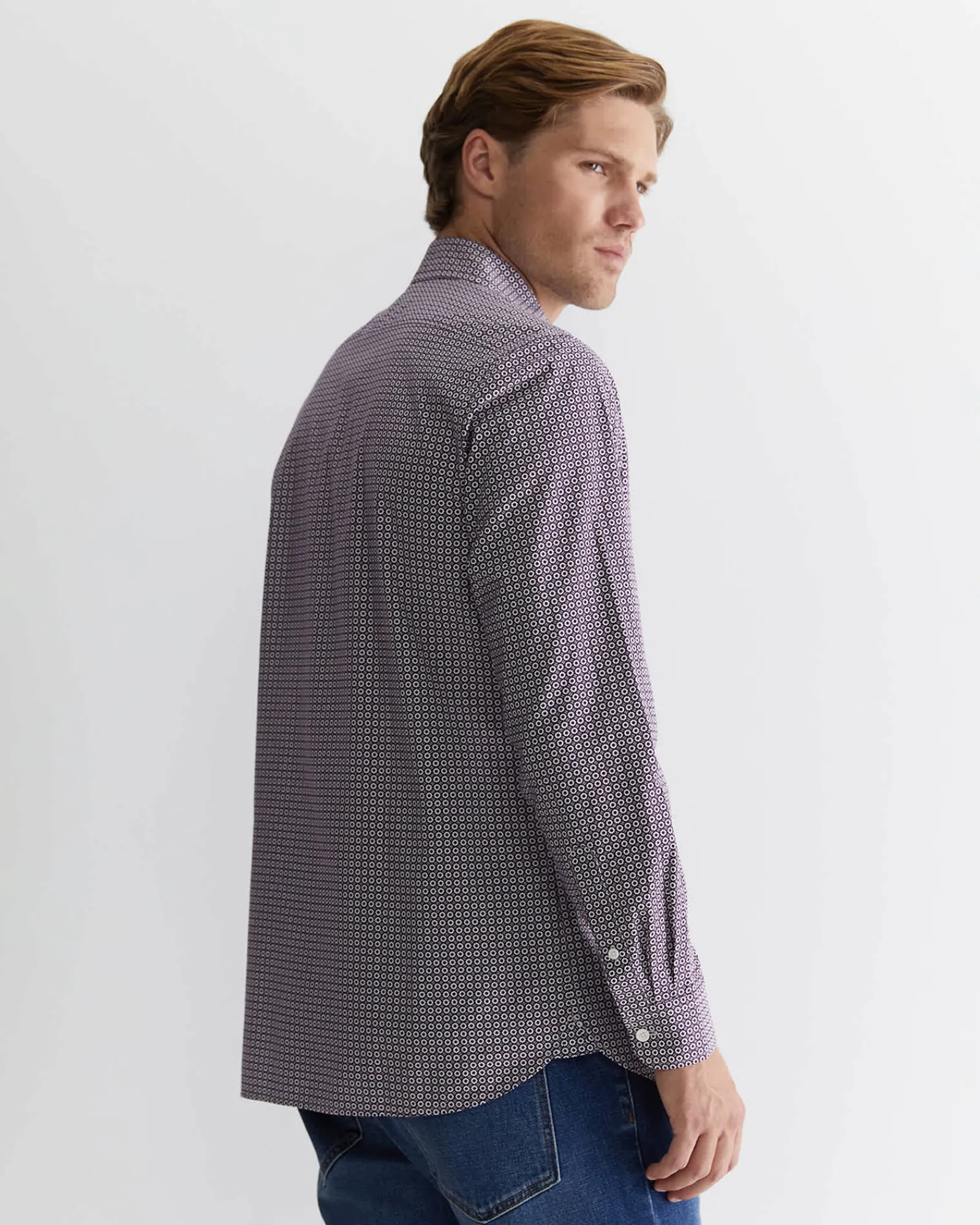 Fashion Sportscraft Claremont Print Shirt in Lilac