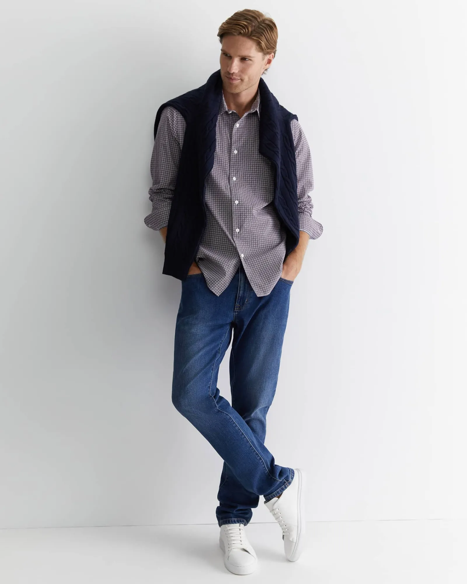 Fashion Sportscraft Claremont Print Shirt in Lilac