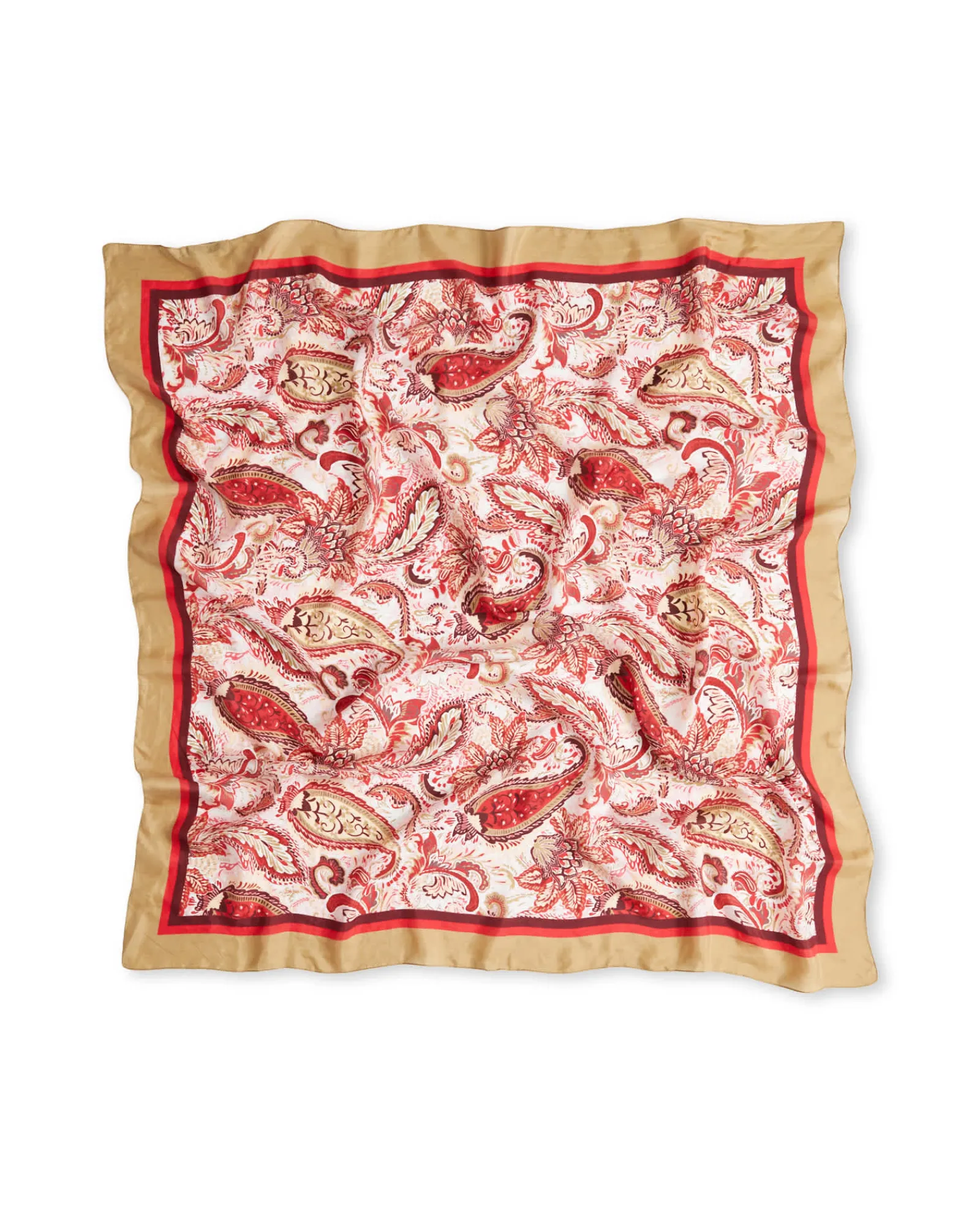 Online Sportscraft Classic Paisley Silk Scarf in Red Multi RedMulti