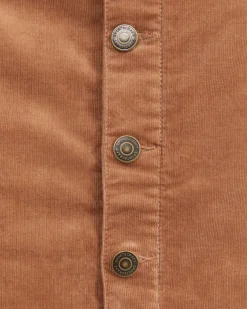 New Sportscraft Cleo Cord Midi Skirt in Camel