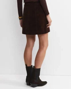 Hot Sportscraft Cleo Cord Mini Skirt in Chocolate