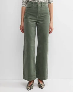New Sportscraft Cleo Cord Wide Leg Jean in Sage