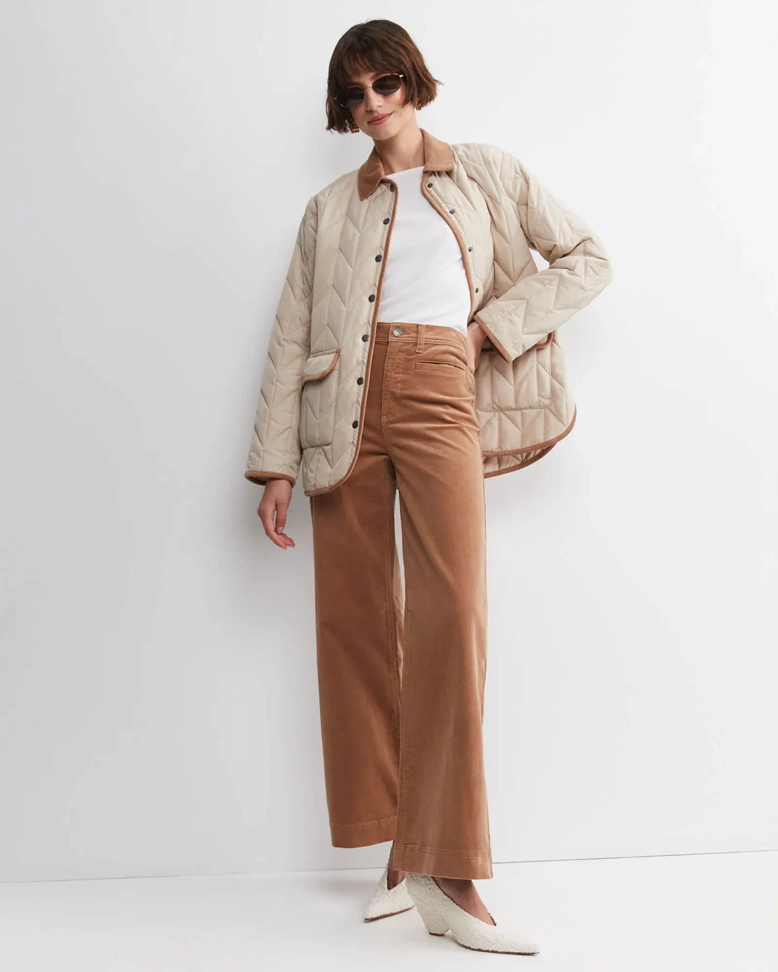 Sale Sportscraft Cleo Cord Wide Leg Jean in Camel