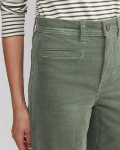 New Sportscraft Cleo Cord Wide Leg Jean in Sage