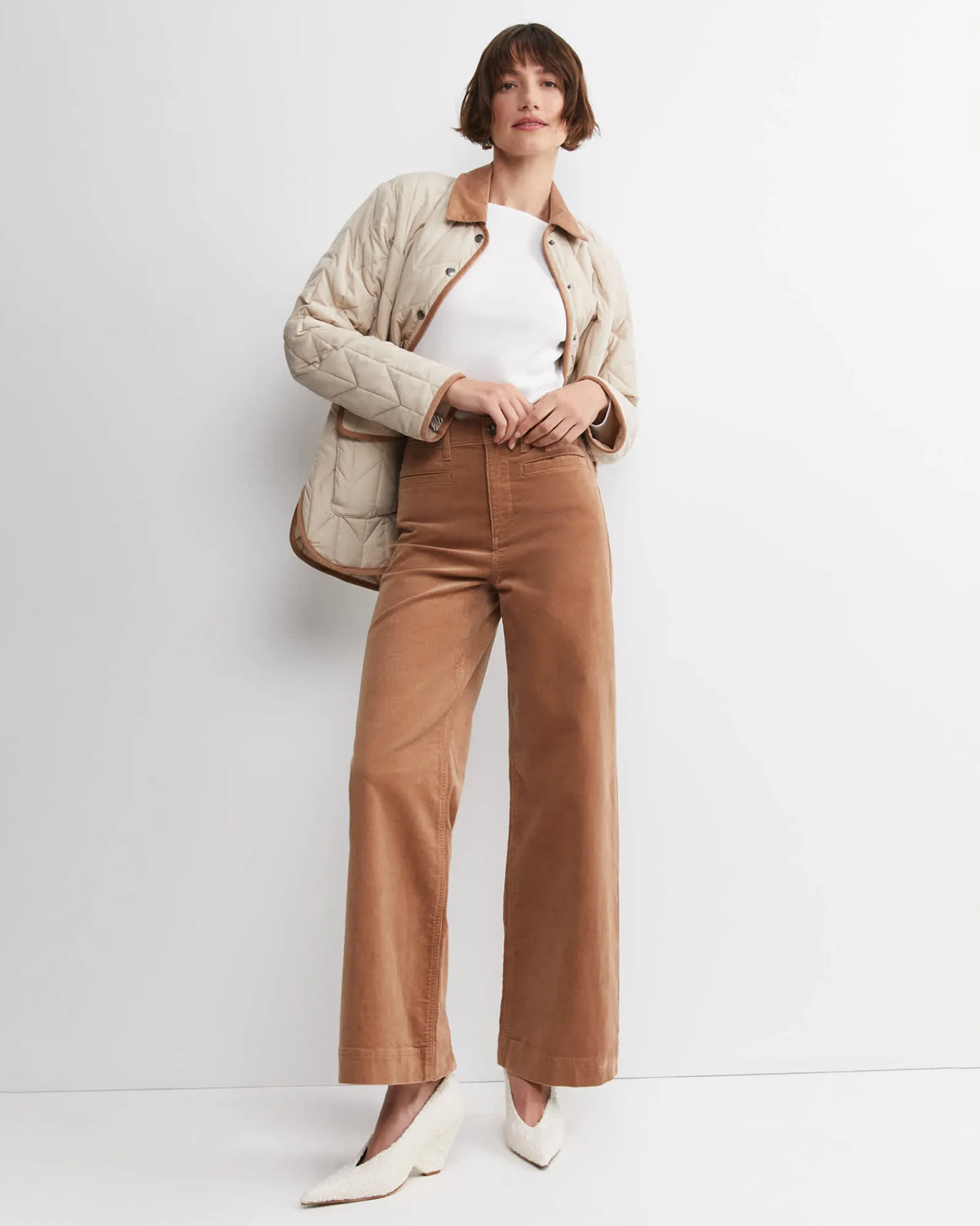 Sale Sportscraft Cleo Cord Wide Leg Jean in Camel