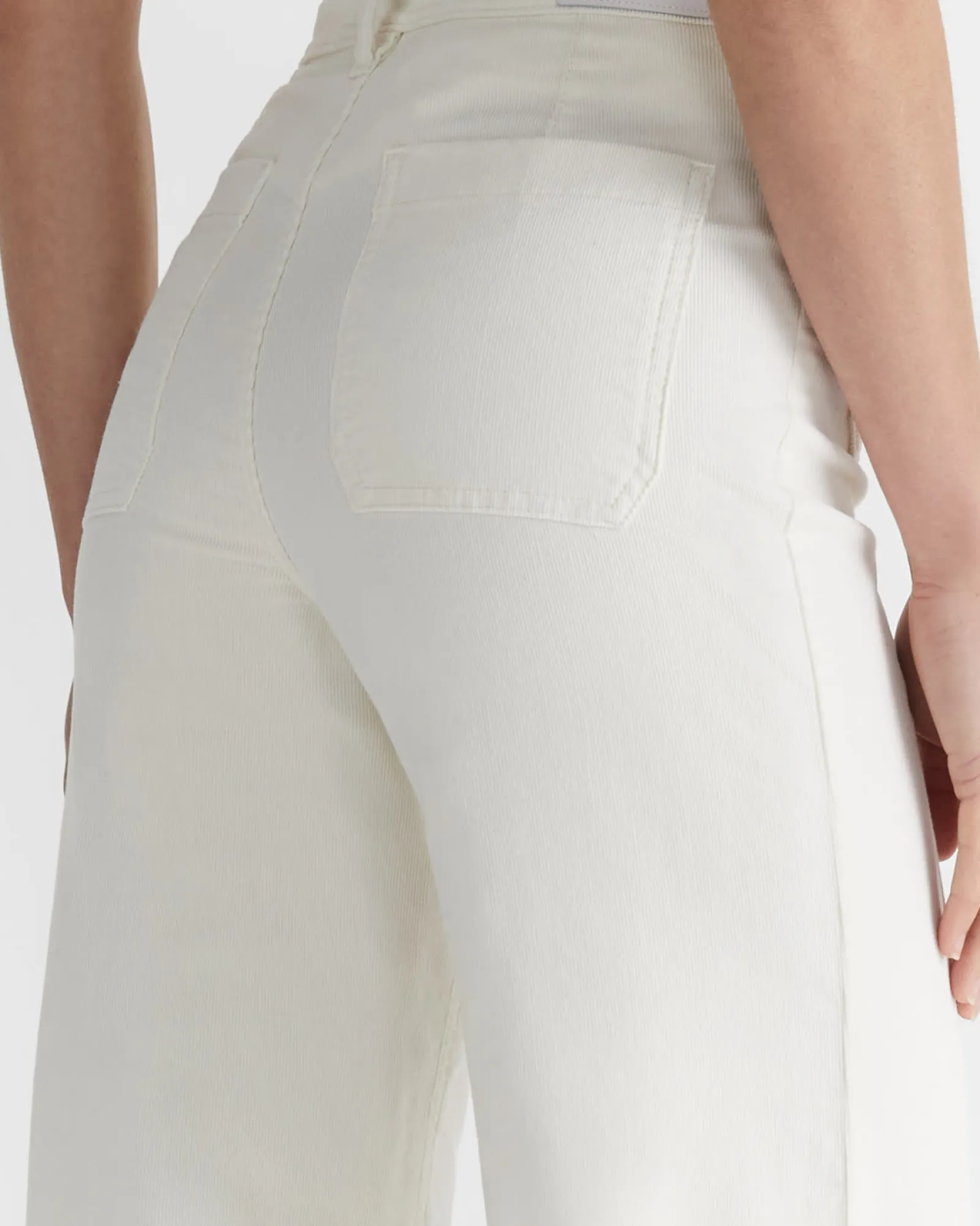 Fashion Sportscraft Cleo Cord Wide Leg Pant in Winter White WinterWhite