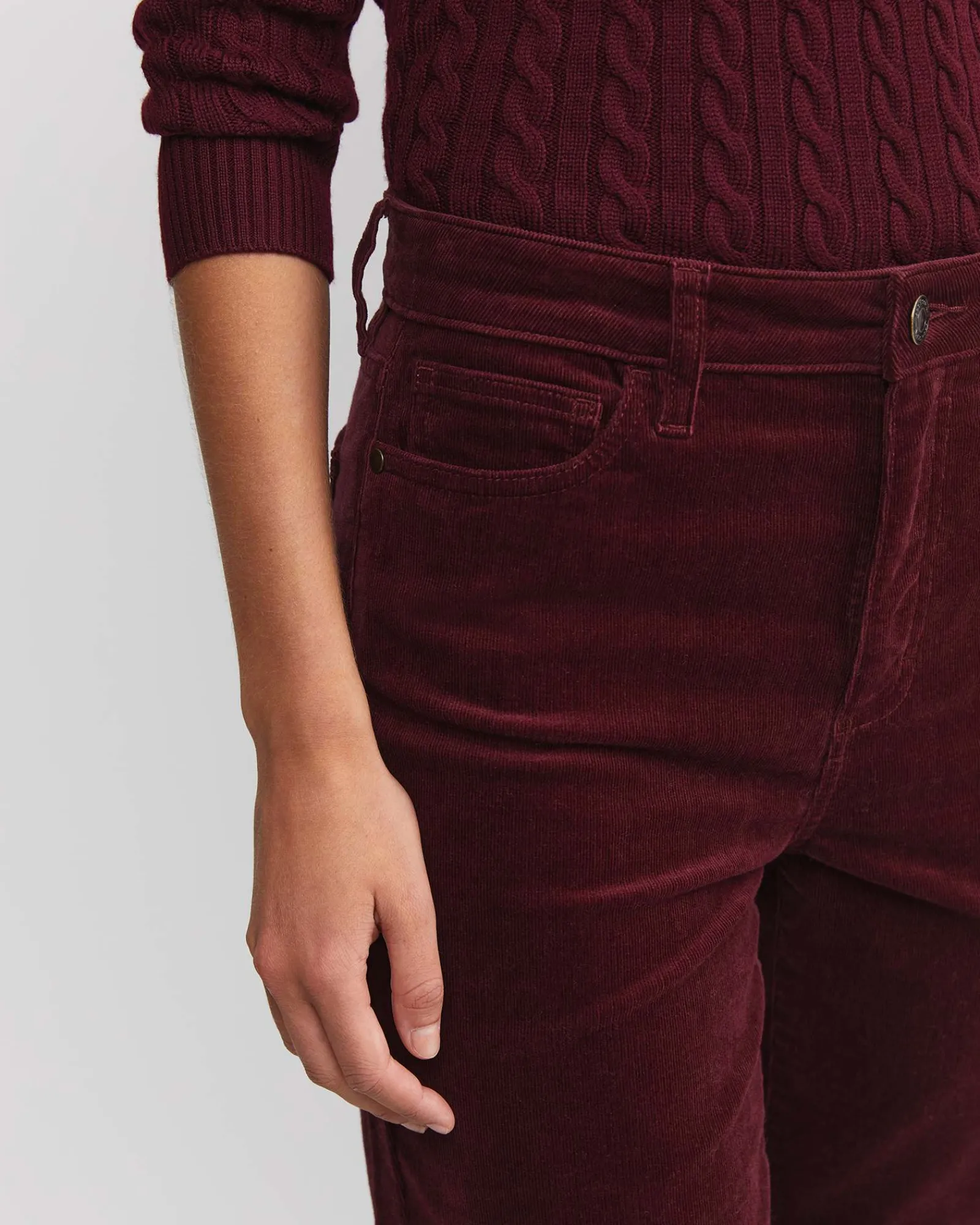 Hot Sportscraft Cleo Straight Cord Jean in Wine