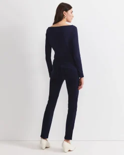 Hot Sportscraft Cleo Velvet Pant in Navy