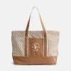 Online Sportscraft Club Sport Canvas Tote in Tanwhite Tan/white