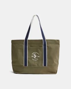 Best Sportscraft Club Sport Canvas Tote in Khaki
