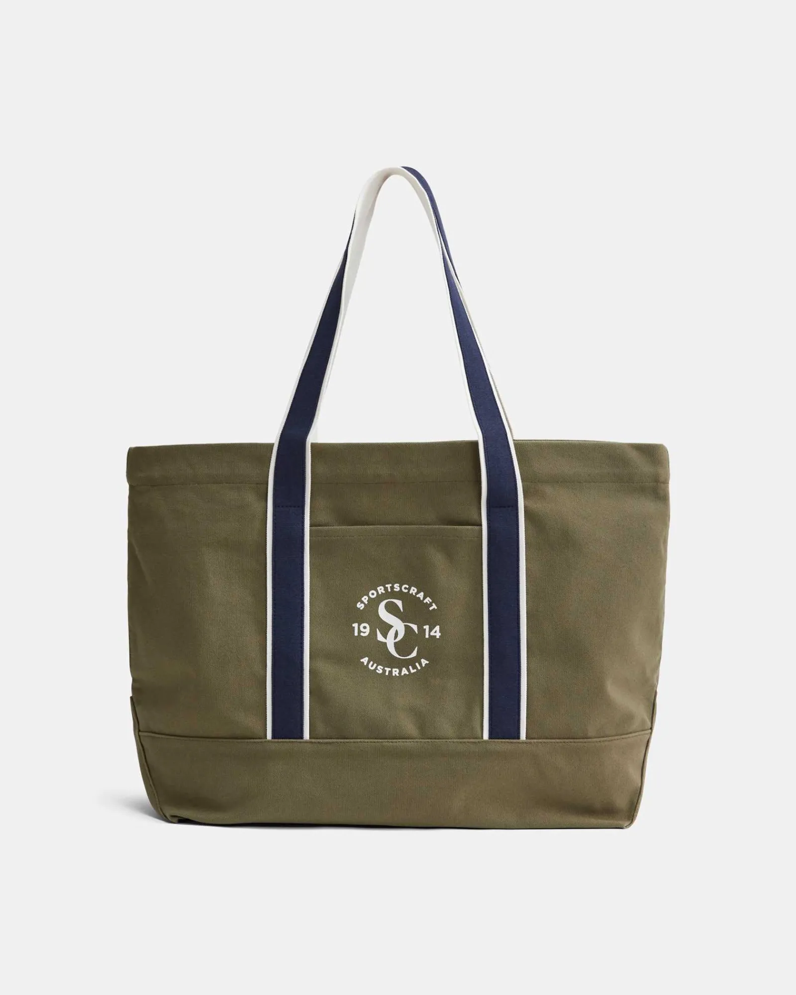 Best Sportscraft Club Sport Canvas Tote in Khaki