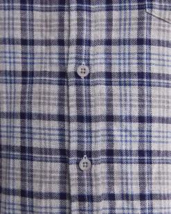 Outlet Sportscraft Cody Long Sleeve Check Shirt in Bluecharcoal Blue/charcoal