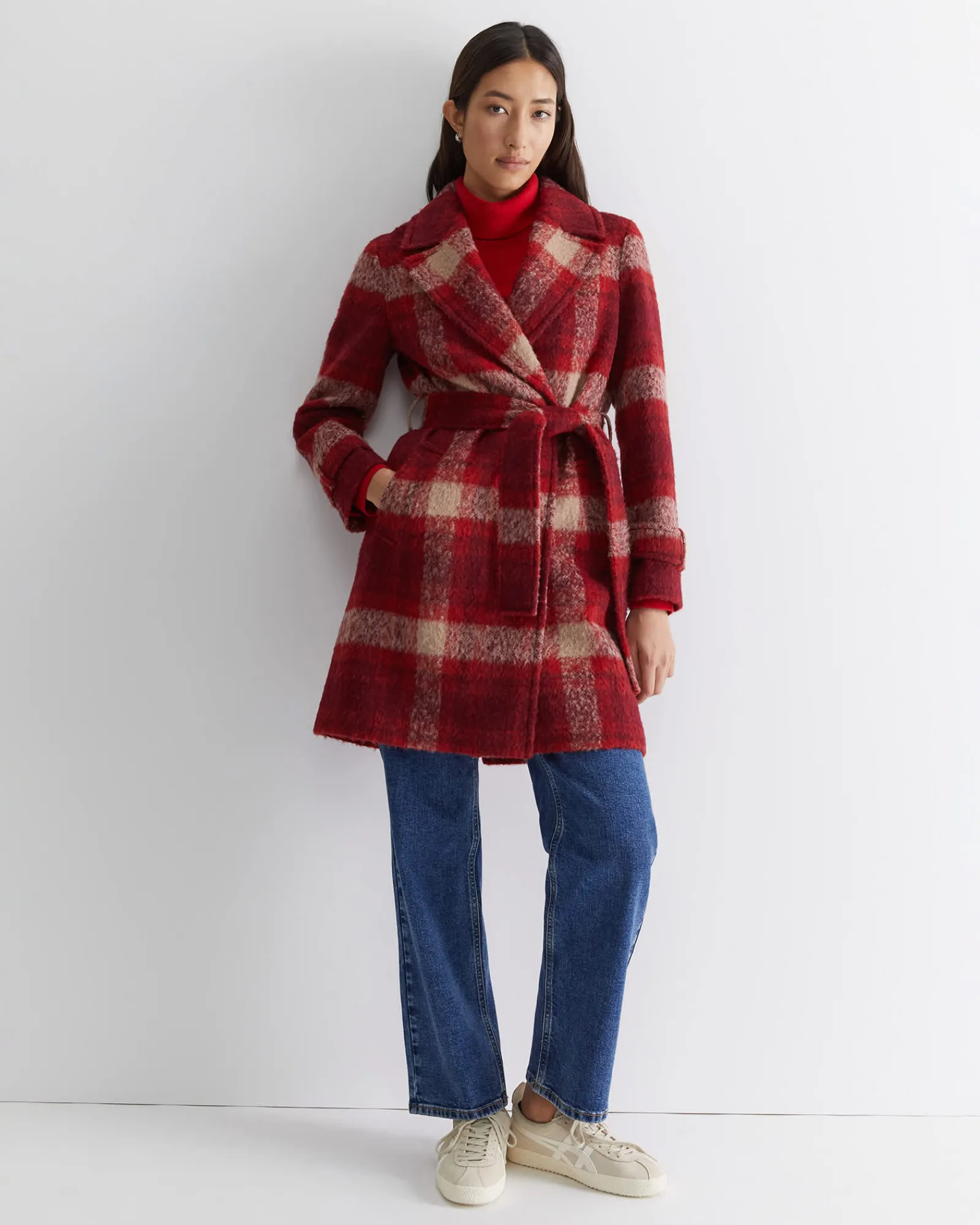 Best Sportscraft Colette Check Coat in Wine
