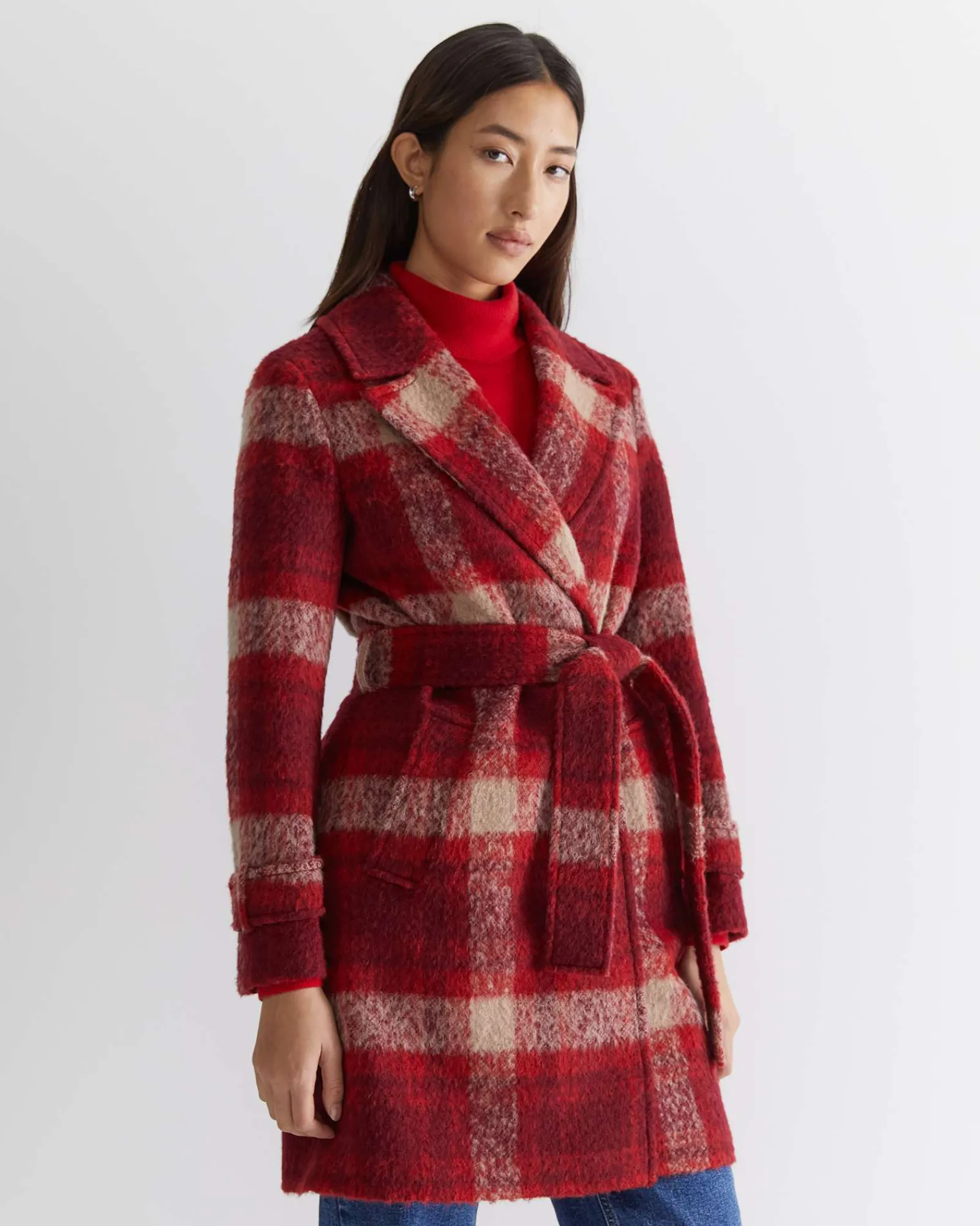 Best Sportscraft Colette Check Coat in Wine