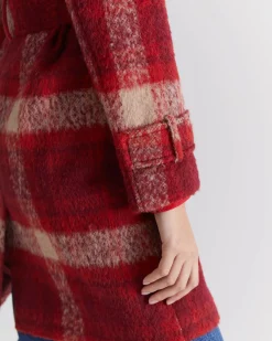Best Sportscraft Colette Check Coat in Wine