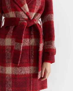 Best Sportscraft Colette Check Coat in Wine