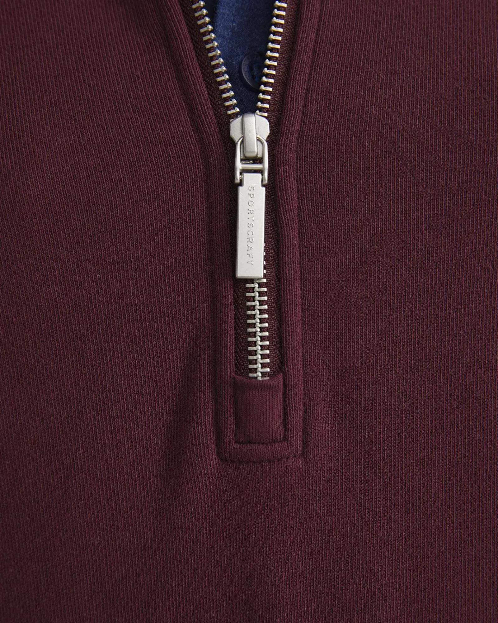 Outlet Sportscraft Collared Zip Sweat in Burgundy