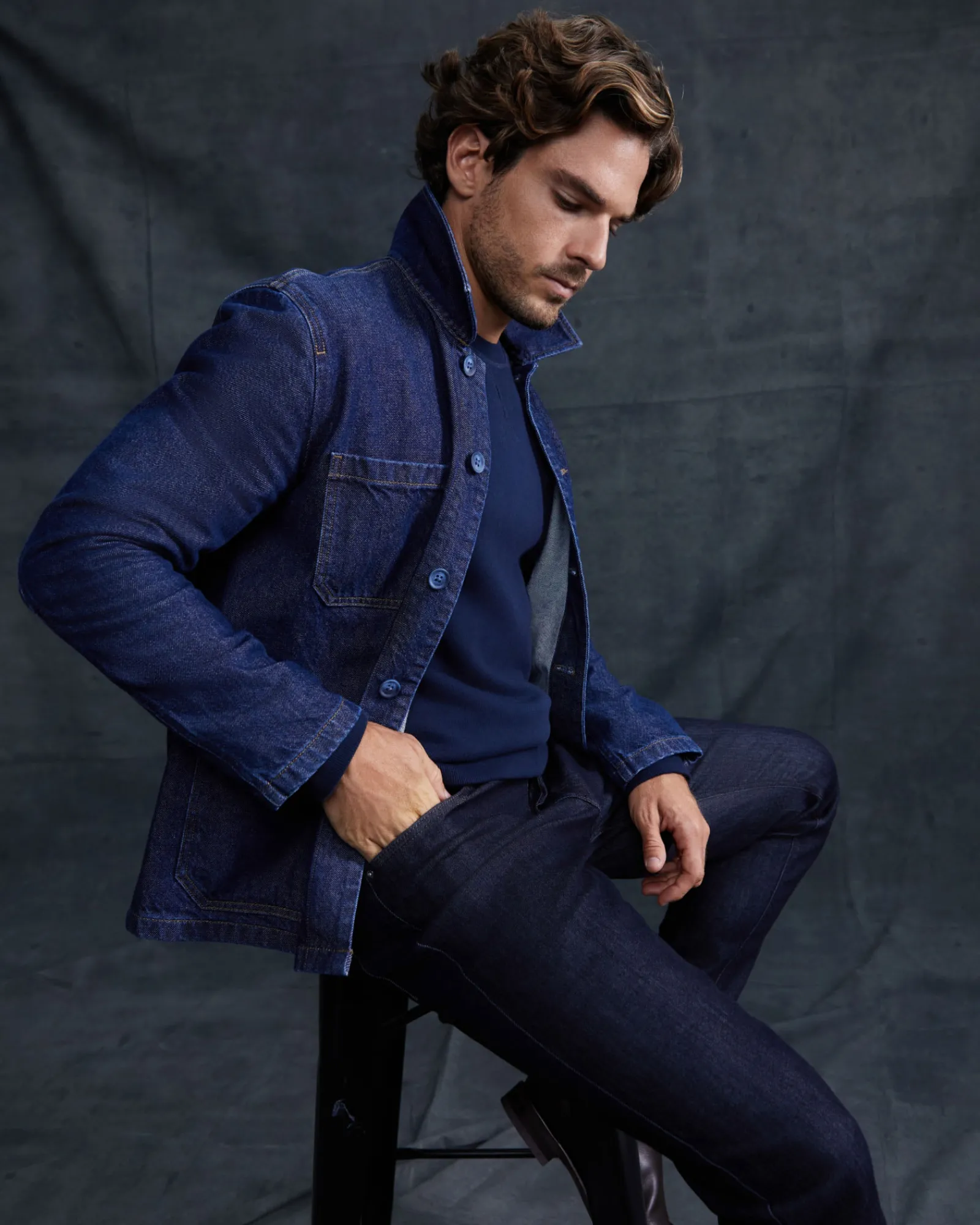 Hot Sportscraft Conroy Denim Chore Jacket in Raw Wash RawWash