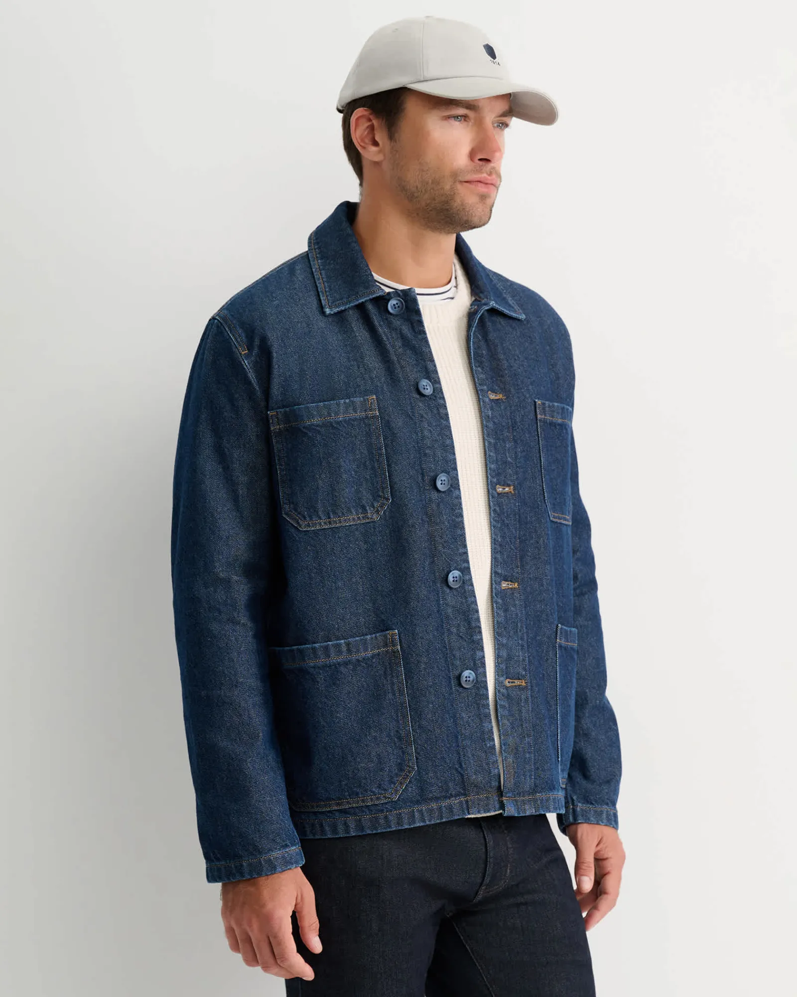 Hot Sportscraft Conroy Denim Chore Jacket in Raw Wash RawWash