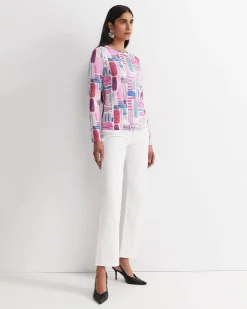 Clearance Sportscraft Construct Liberty Magic Tee in Pink Multi PinkMulti