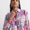Clearance Sportscraft Construct Liberty Shirt in Pink Multi PinkMulti