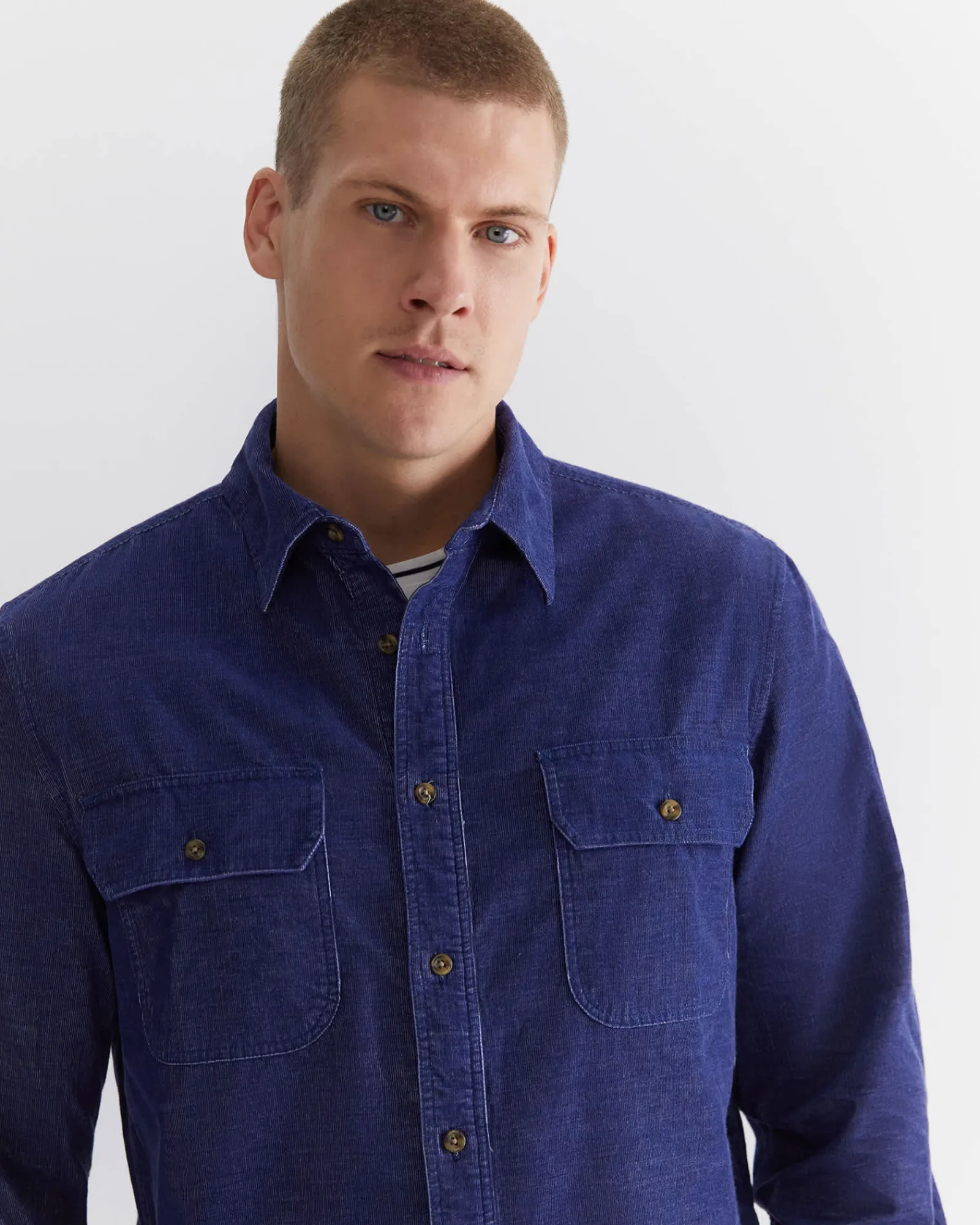 Hot Sportscraft Cullen Cord Shirt in Ball Point Blue BallPointBlue