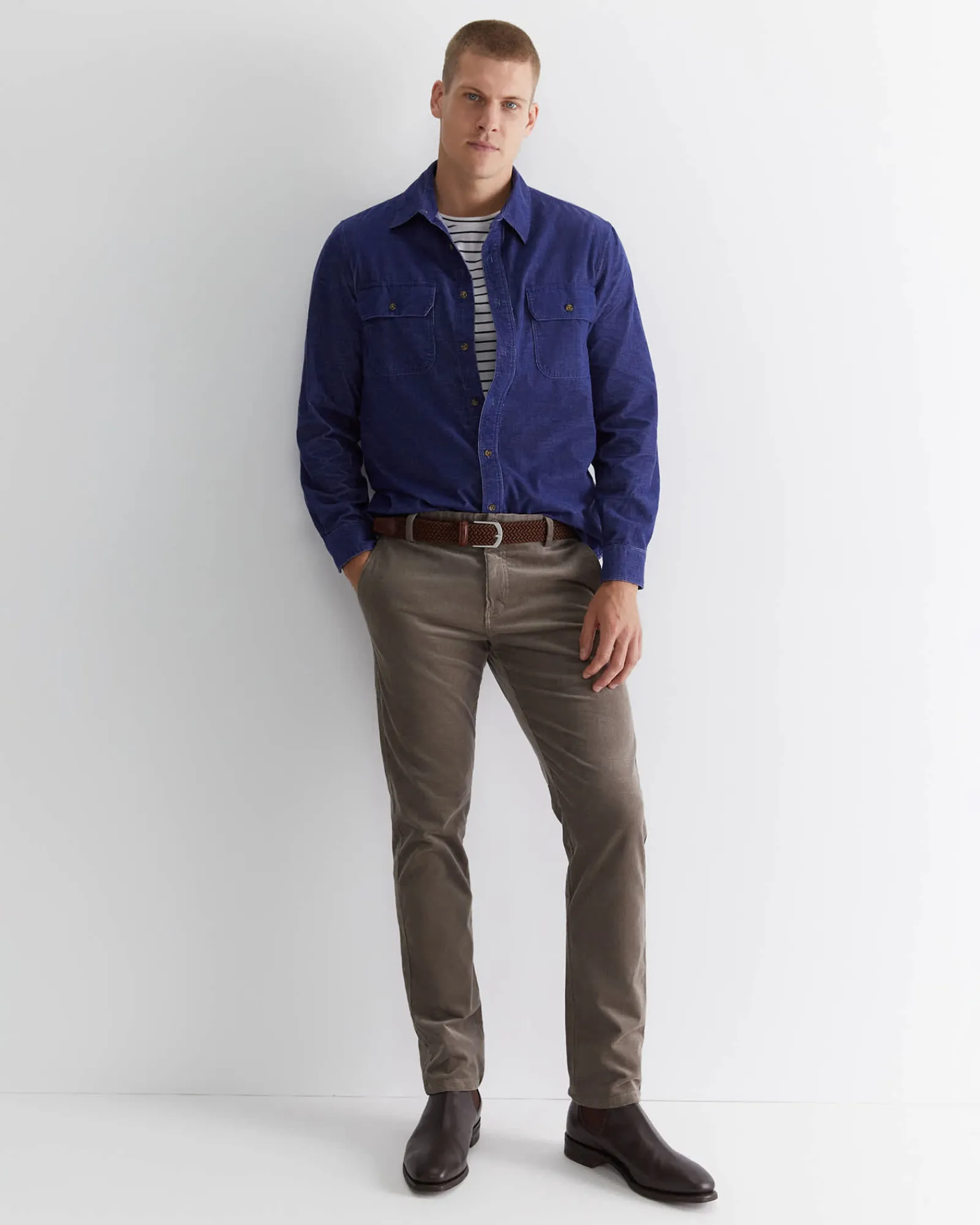 Hot Sportscraft Cullen Cord Shirt in Ball Point Blue BallPointBlue