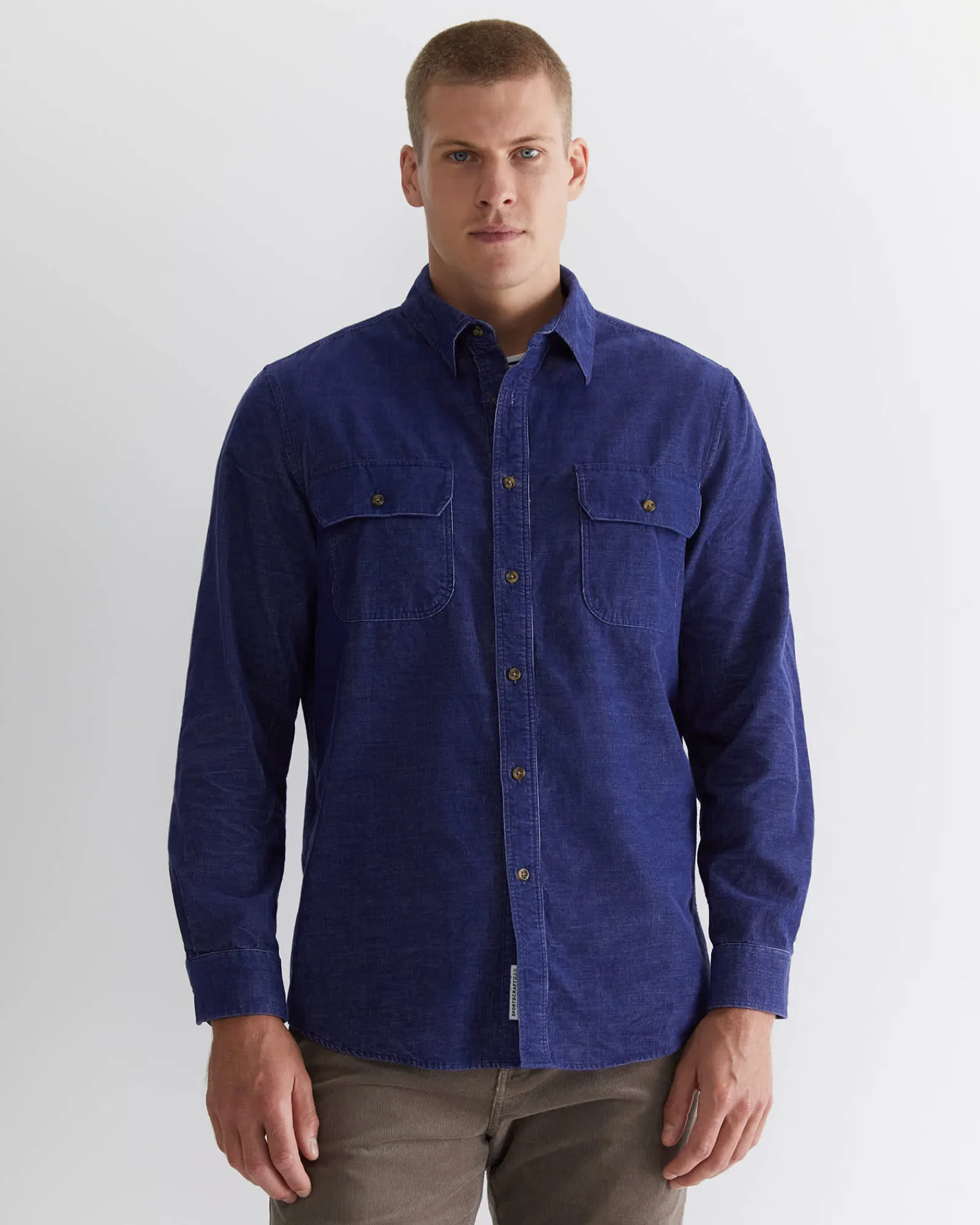 Hot Sportscraft Cullen Cord Shirt in Ball Point Blue BallPointBlue